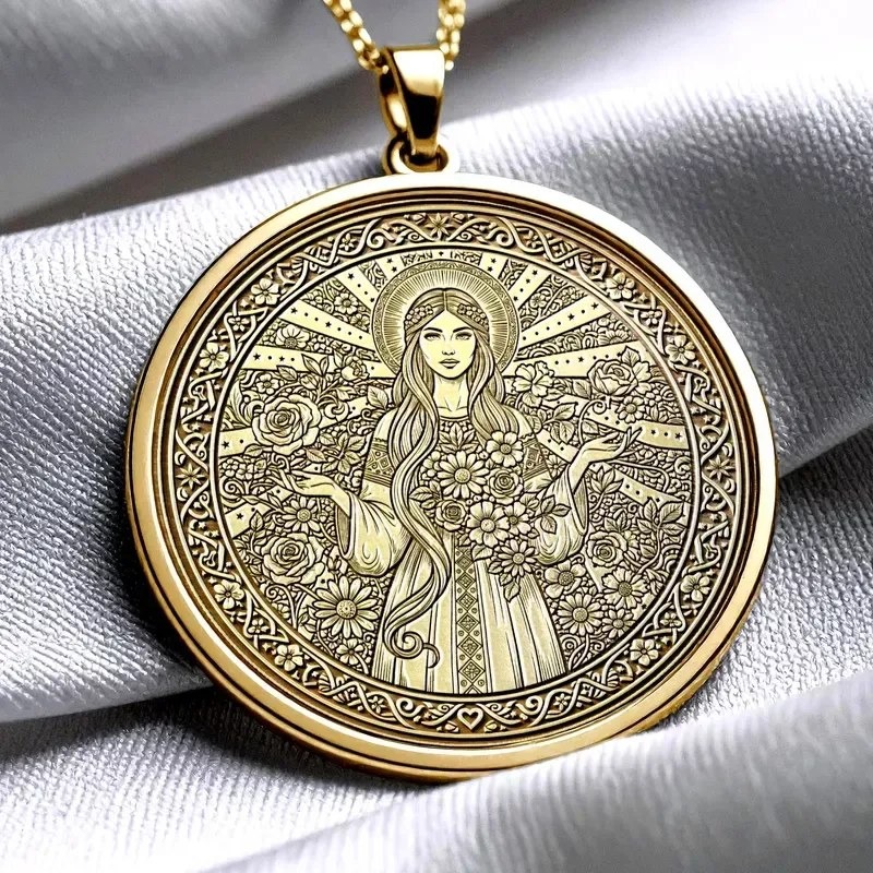 Pendentif Argenté Rond - Oeil d' Horus