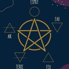 Pentacle et croissant de...
